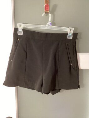 H&M Black Tailored Shorts with Gold Pocket Hardware Accent - 10